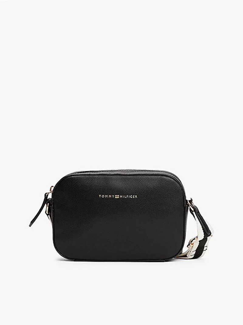 Tommy Hilfiger TH LOGOTAPE CAMERA BAG Kadın Siyah Çanta AW0AW17450BDS