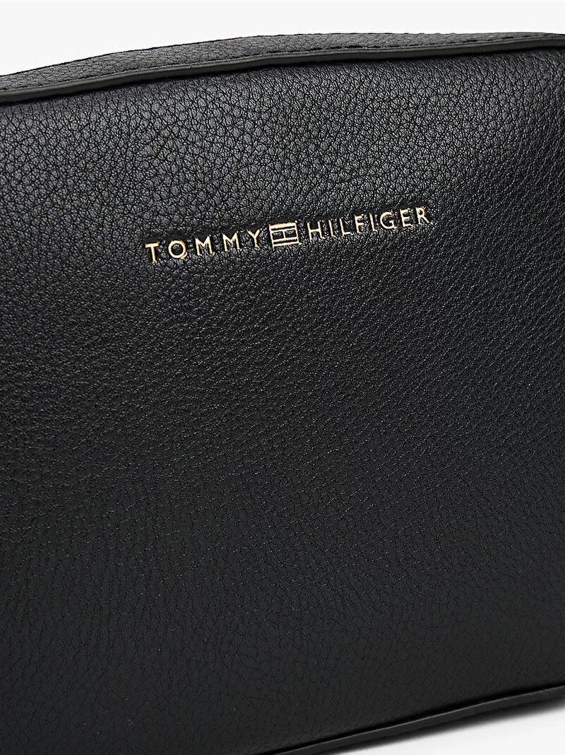 Tommy Hilfiger TH LOGOTAPE CAMERA BAG Kadın Siyah Çanta AW0AW17450BDS