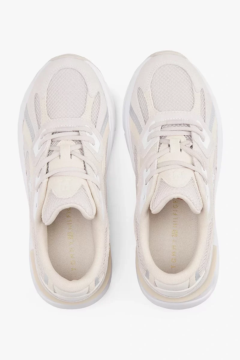 Tommy Hilfiger TH Modern Sağlam Tabanlı Runner Kadın  Beyaz Sneaker FW0FW086920F6