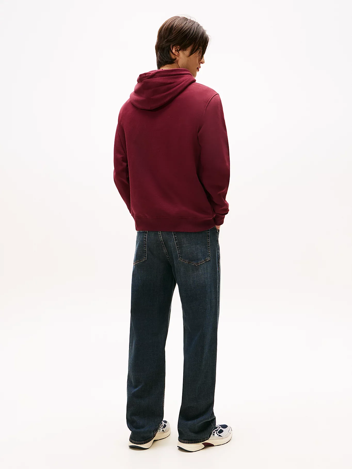 Tommy Hilfiger TJM Klasik Bayrak Desenli Normal Kesim Kapüşonlu Erkek Kırmızı Kazak DM0DM20738XIU