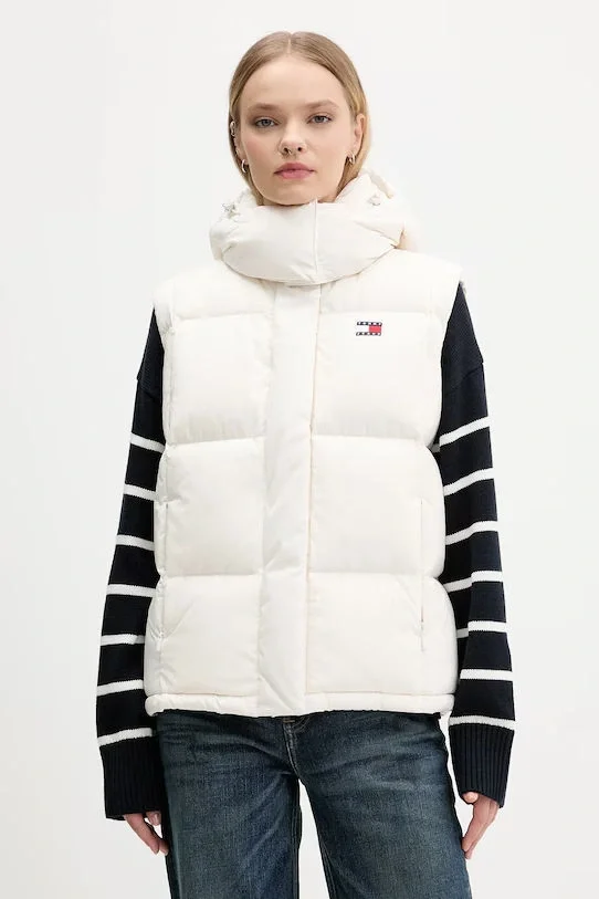 Tommy Hilfiger TJW Alaska Grid Kuş Tüyü Kadın Beyaz Yelek DW0DW21627YBH