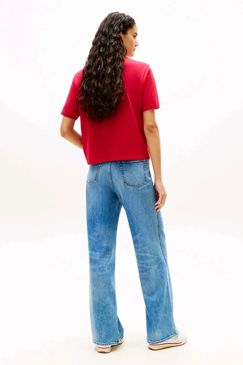 Tommy Hilfiger TJW Armalı Kutu Kesim Kadın Kırmızı T-shirt DW0DW22202XJP