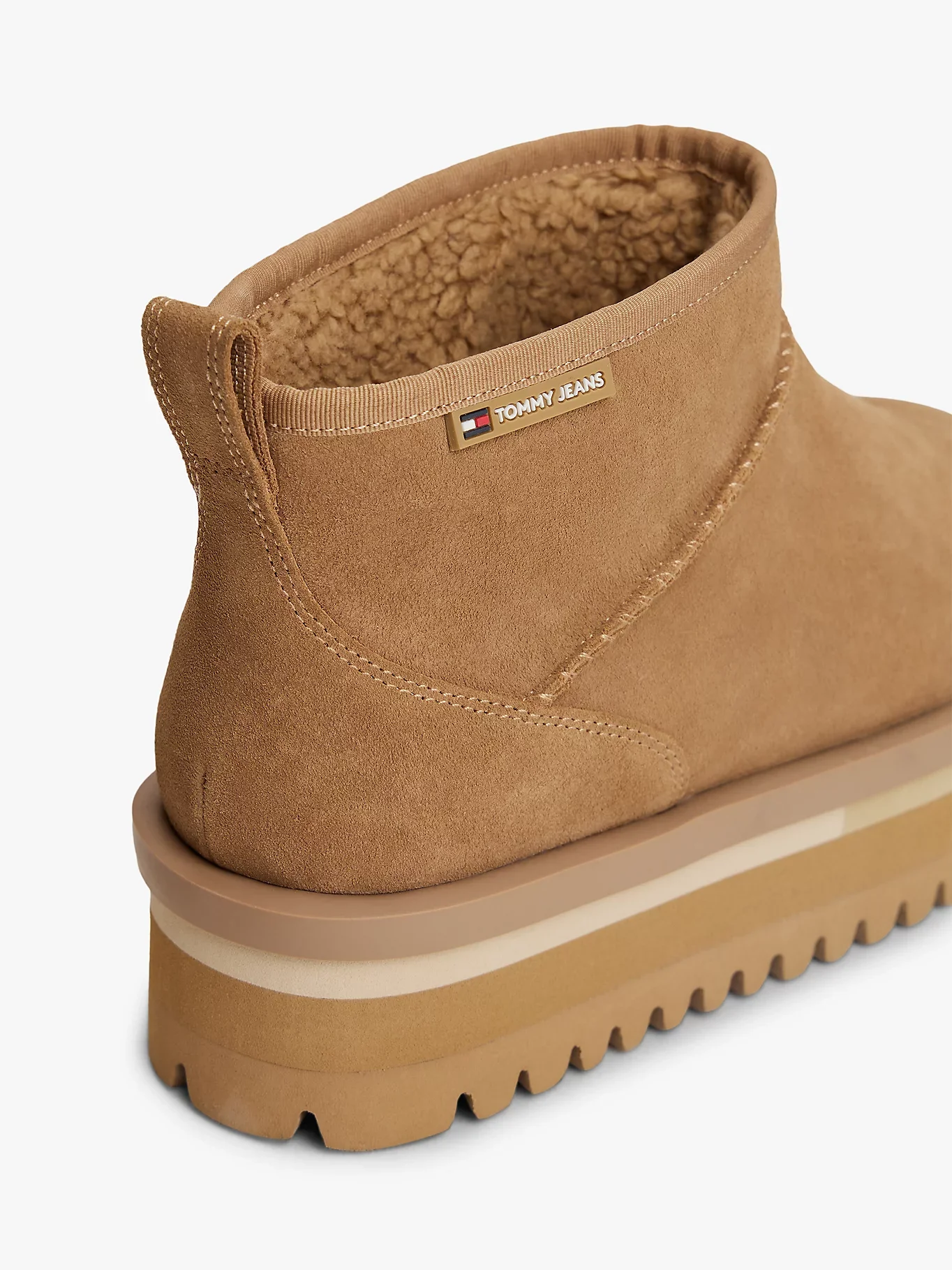 Tommy Hilfiger TJW Düz Platform Süet Kar Kadın Beyaz Bot EN0EN02841RBH