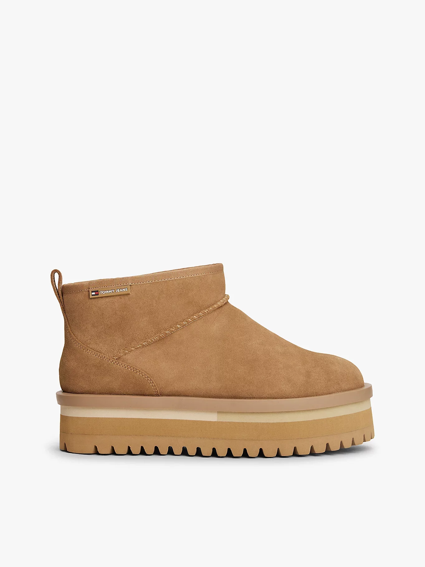 Tommy Hilfiger TJW Düz Platform Süet Kar Kadın Beyaz Bot EN0EN02841RBH