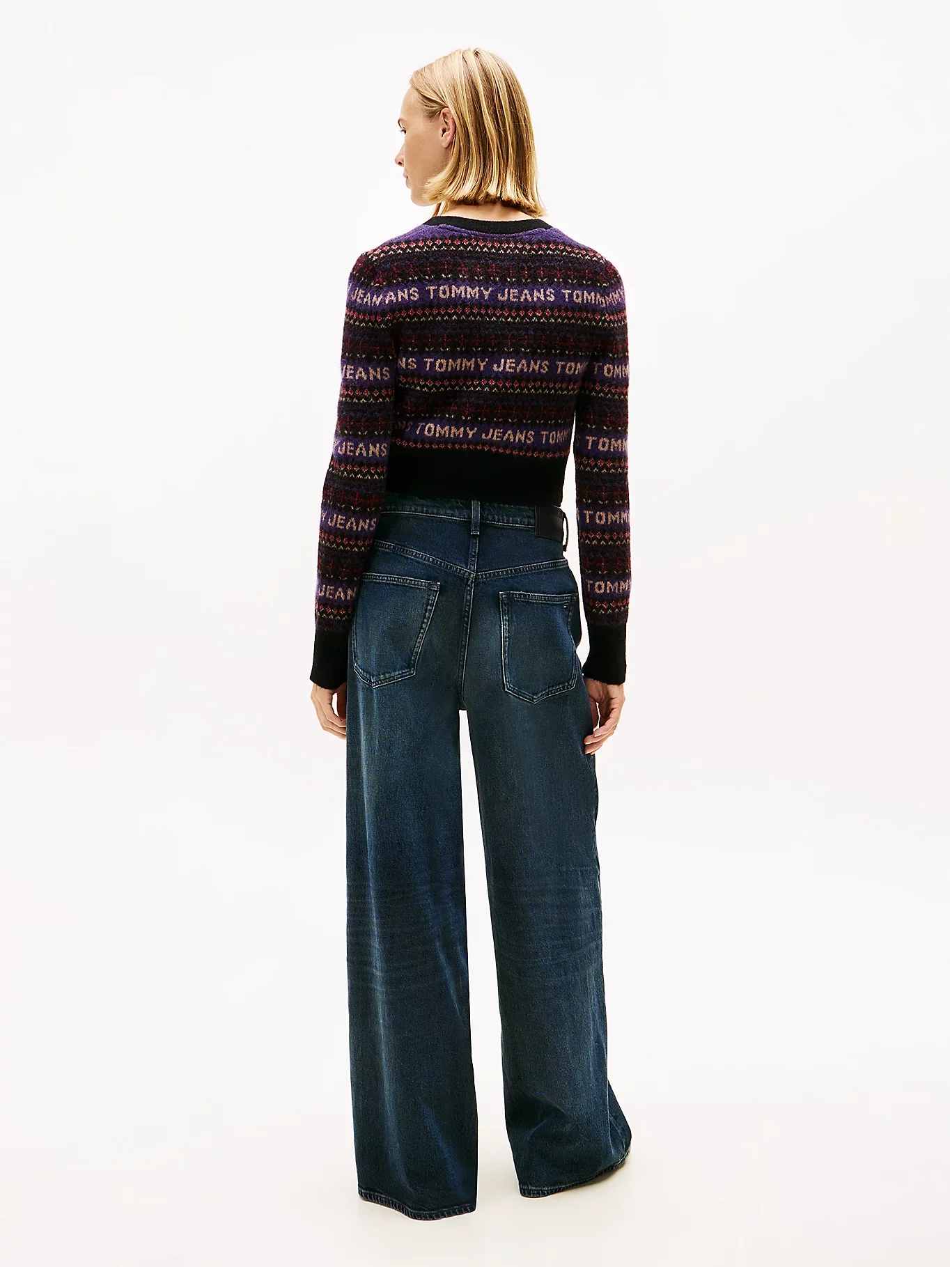 Tommy Hilfiger TJW Fairisle Desenli Kadın Siyah Kazak DW0DW21691BDS