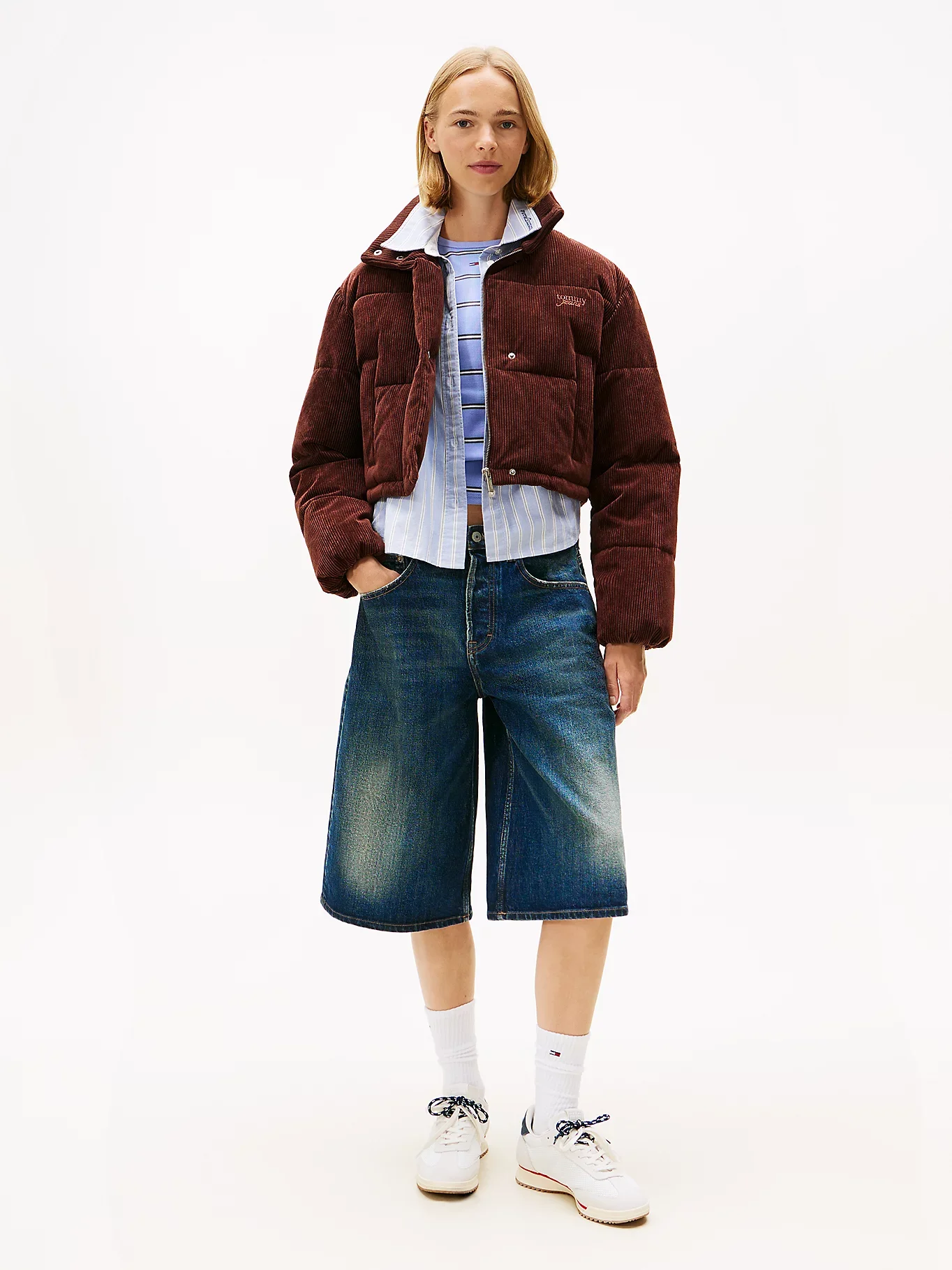 Tommy Hilfiger TJW Kadife Şişme Kadın Kahverengi Ceket DW0DW21658GS7