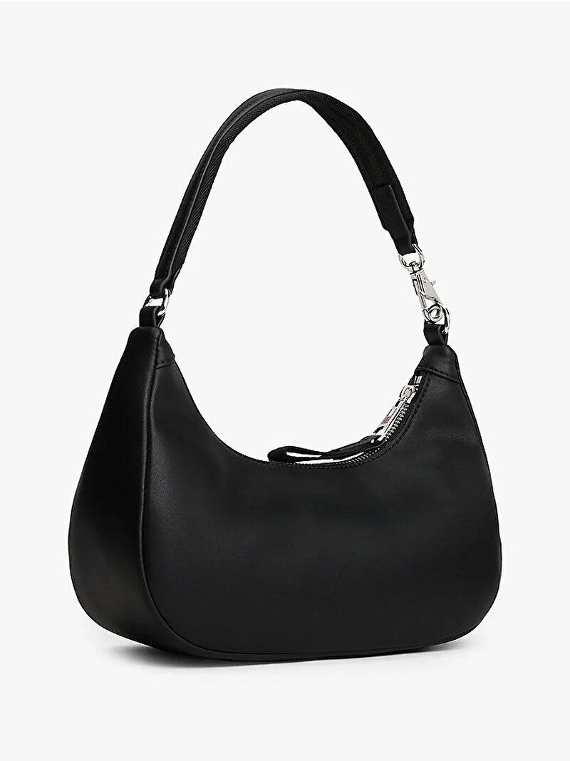 Tommy Hilfiger TJW Kalın Yazı Baskılı Omuz Kadın Siyah Omuz Çantası AW0AW17895BDS