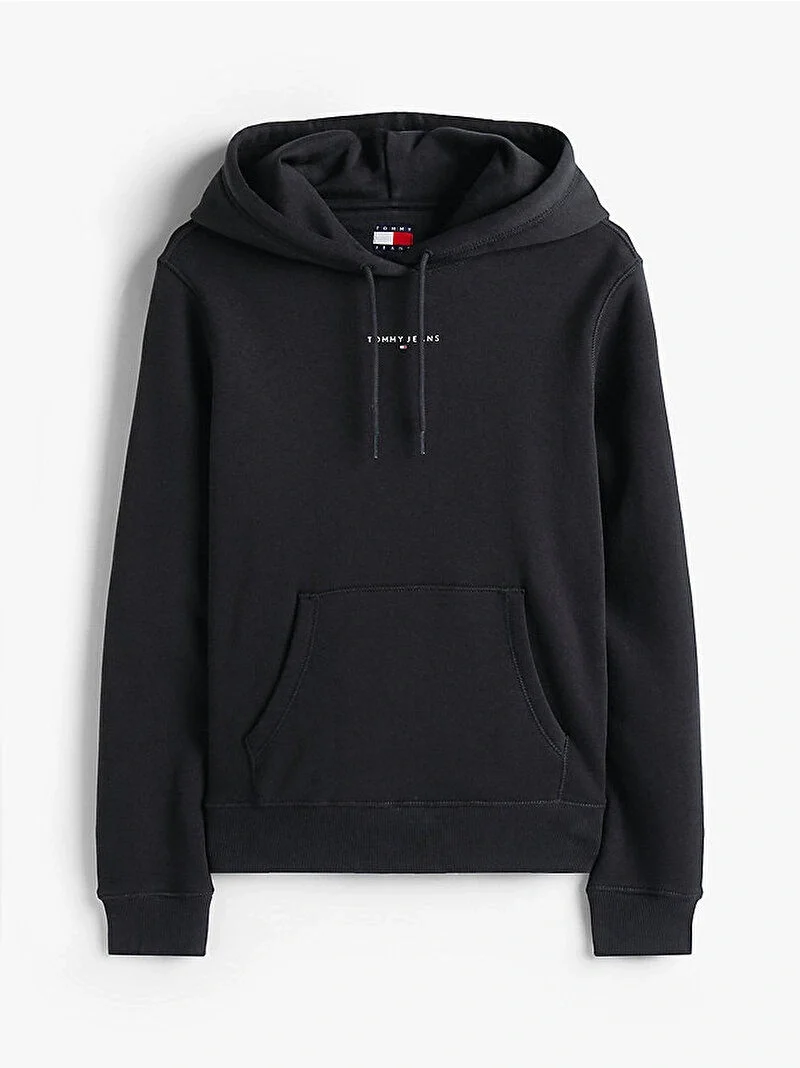 Tommy Hilfiger TJW Normal Kesim Linear Kapüşonlu Kadın Siyah Kazak DW0DW21963BDS