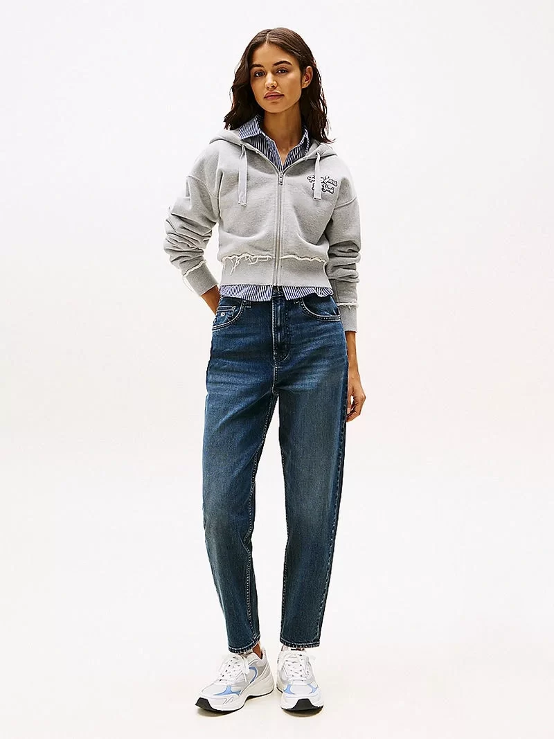 Tommy Jeans MOM JEAN UH TPR AI5167 Kadın koyu mavi Jeans DW0DW195801BJ