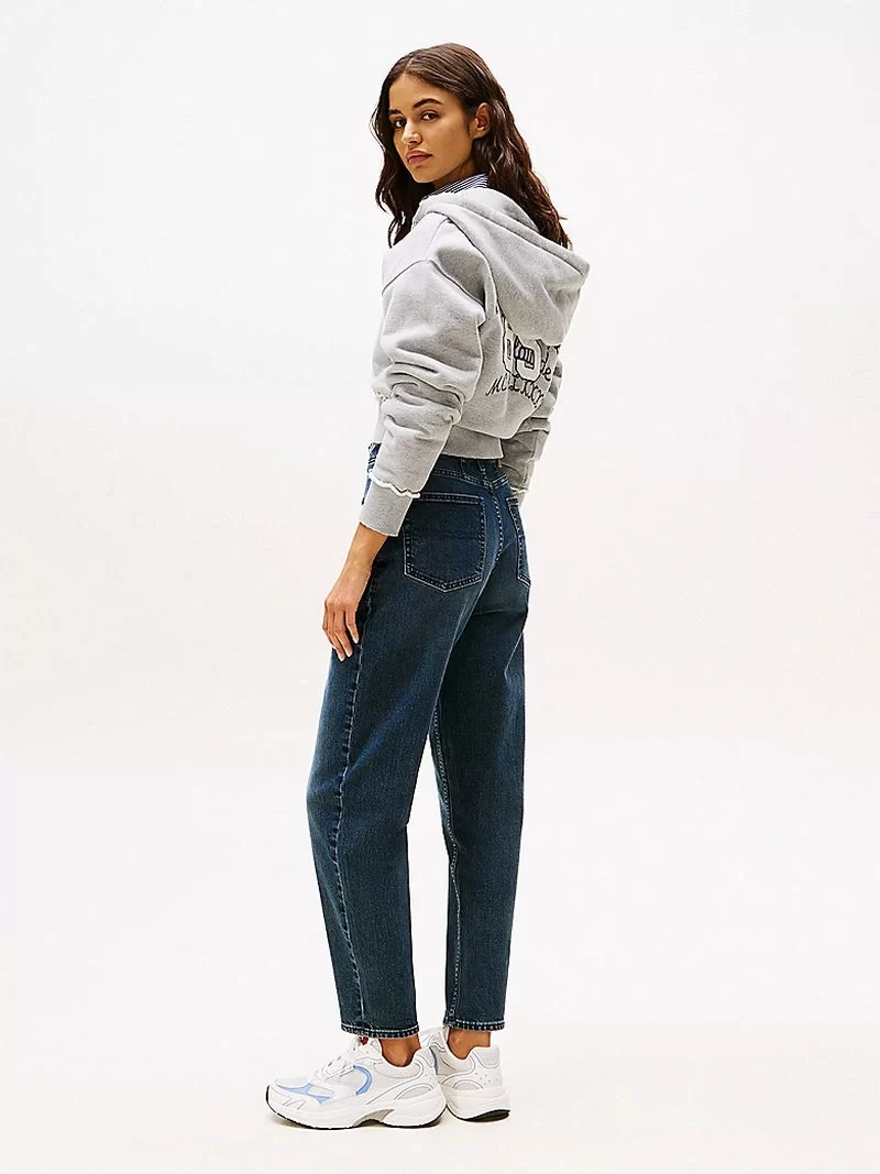 Tommy Jeans MOM JEAN UH TPR AI5167 Kadın koyu mavi Jeans DW0DW195801BJ