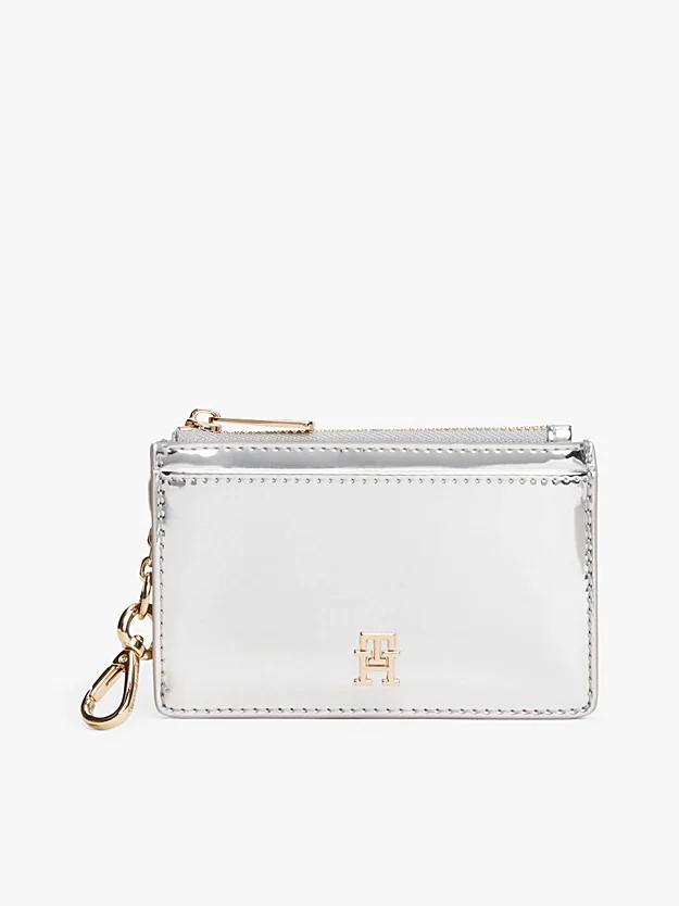 Tommy Hilfiger Uzun Metalik Kredi Kadın Gri Cüzdan AW0AW18038PE6