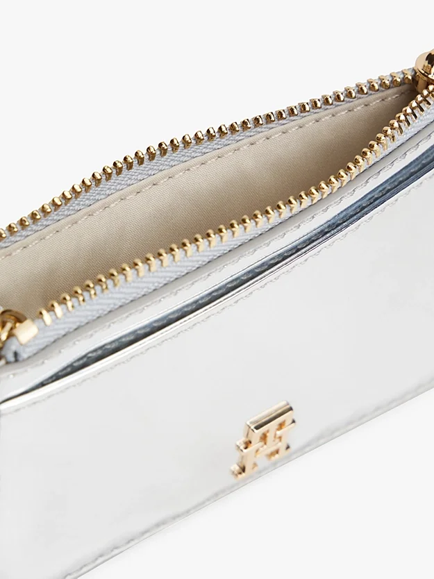 Tommy Hilfiger Uzun Metalik Kredi Kadın Gri Cüzdan AW0AW18038PE6