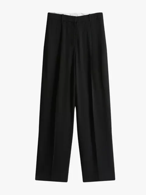 Tommy Hilfiger Viskon Twill Rahat Kesim Düz Paça Kadın Pantolon WW0WW46749BDS