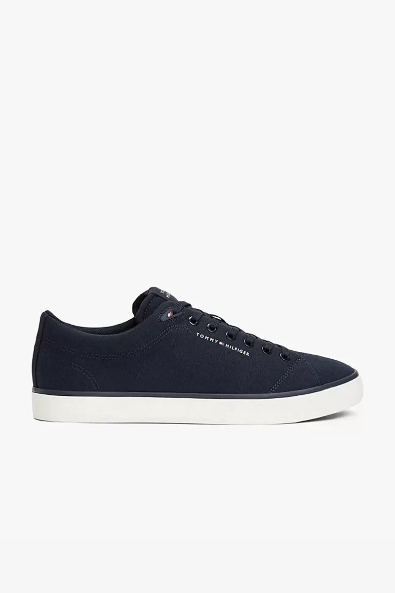 Tommy Hillfiger Erkek Lacivert Logolu Sneaker