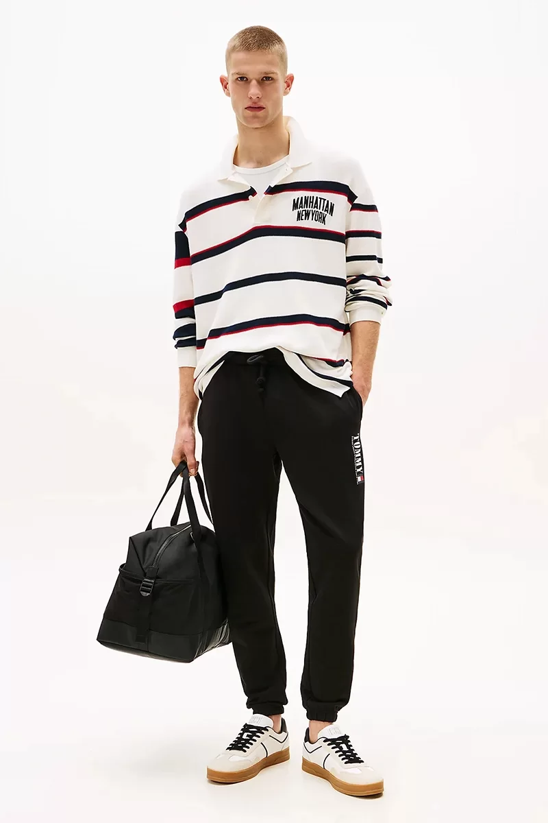 Tommy Jeans Dna Graphics Erkek Siyah Eşofman Altı  DM0DM22145BDS
