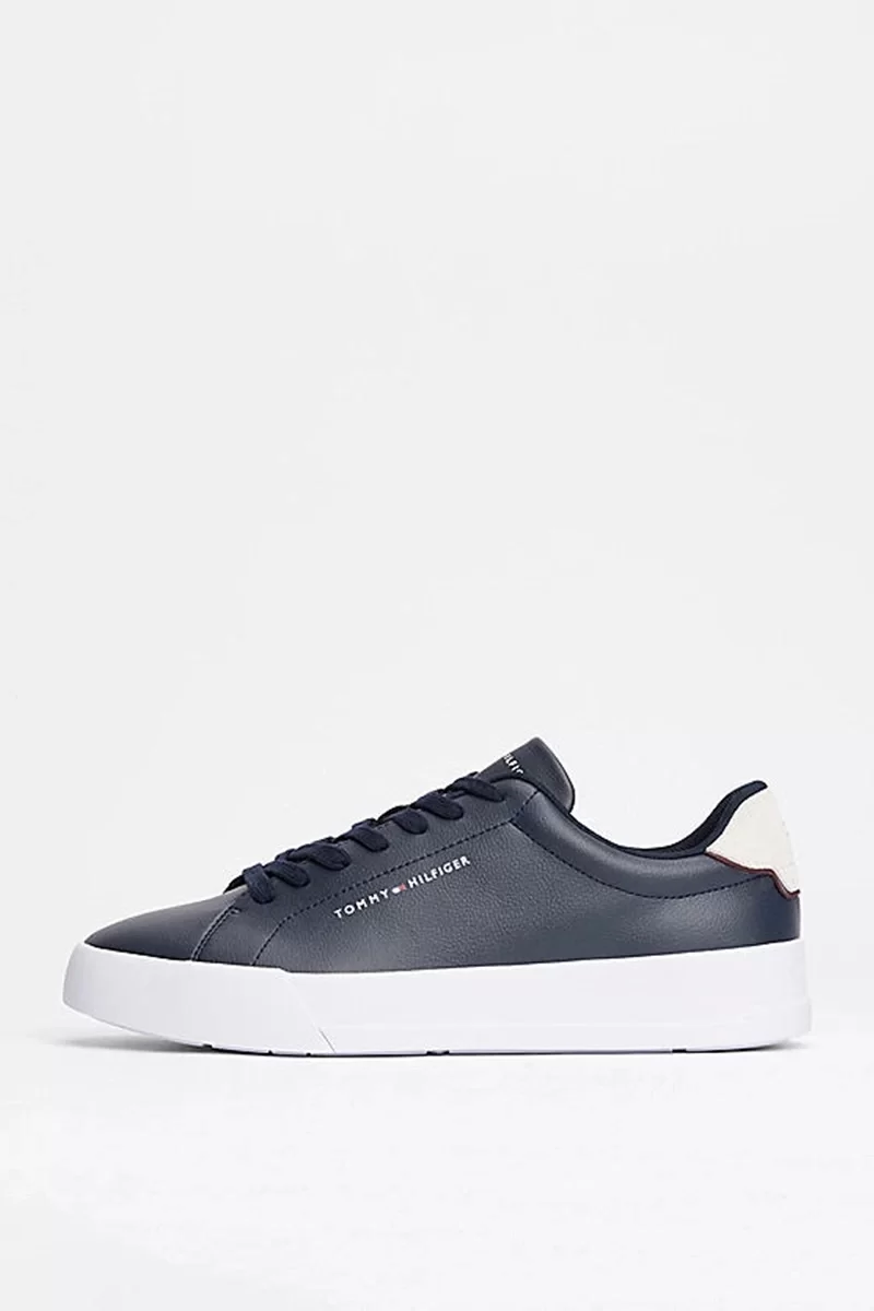 Tommy Hilfiger TH COURT LTH DETAIL ESS Erkek lacivert Sneaker FM0FM05367DW5