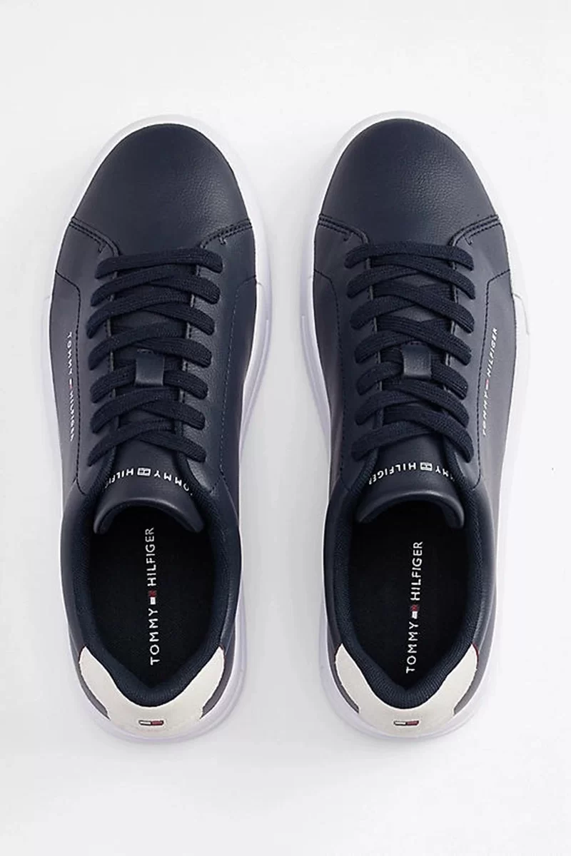 Tommy Hilfiger TH COURT LTH DETAIL ESS Erkek lacivert Sneaker FM0FM05367DW5