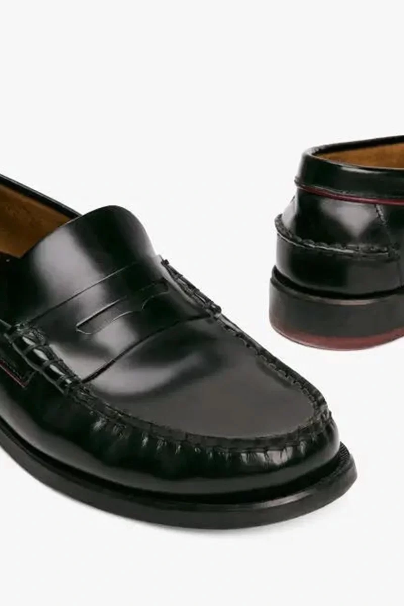 Tommy Hilfiger CLASSIC HILFIGER LEATHER LOAFER Erkek siyah Loafer FM0FM05362BDS