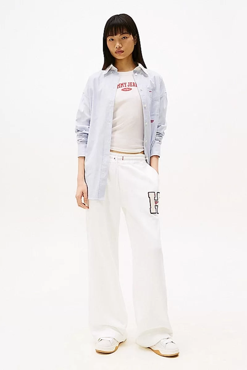 Tommy Jeans TJW H GRAPHIC SWEAT PANT Kadın beyaz Eşofman Altı DW0DW20558YAC