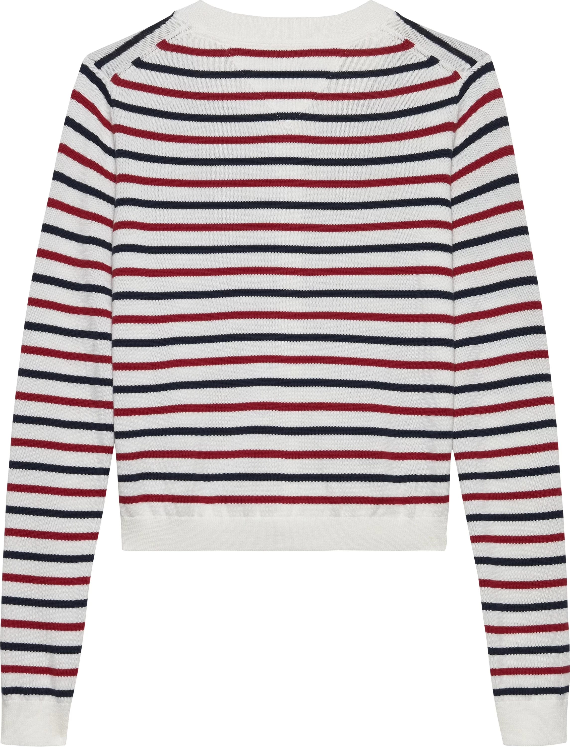 Tommy Jeans Kadın Klasik Bisiklet Yaka Beyaz Kazak DW0DW209760FG