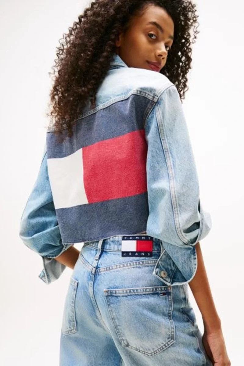 Tommy Jeans Kadın Layla Yüksek Bel Dar Paça İkonik Şeritli Mavi Jeans DW0DW204981A5