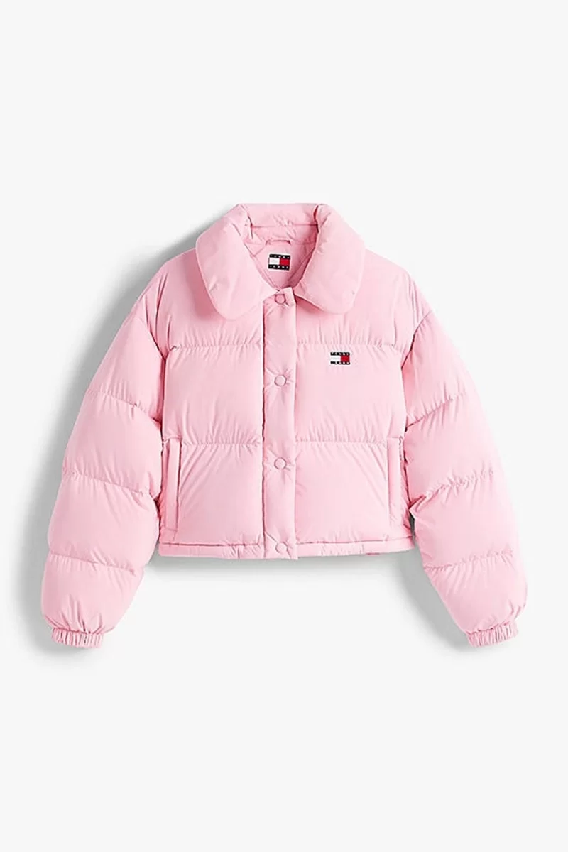 Tommy Hilfiger Kadın Pembe Şişme Mont