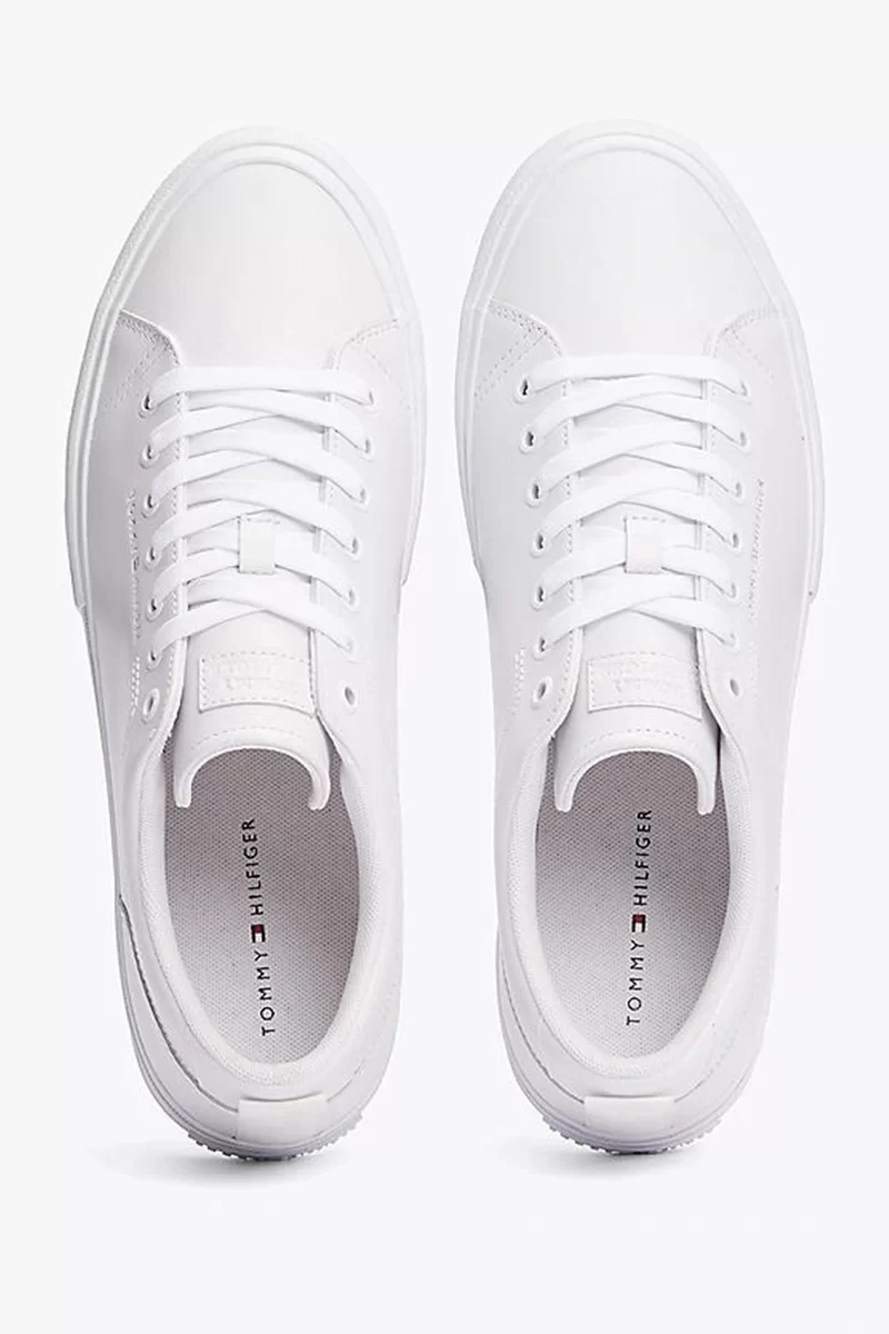 Tommy Hilfiger TH HI VULC STREET LOW RWB LTH Erkek Beyaz Sneaker FM0FM05312YBS