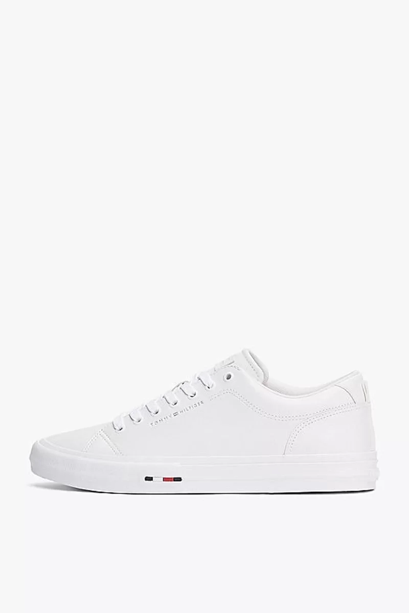 Tommy Hilfiger TH HI VULC STREET LOW RWB LTH Erkek Beyaz Sneaker FM0FM05312YBS