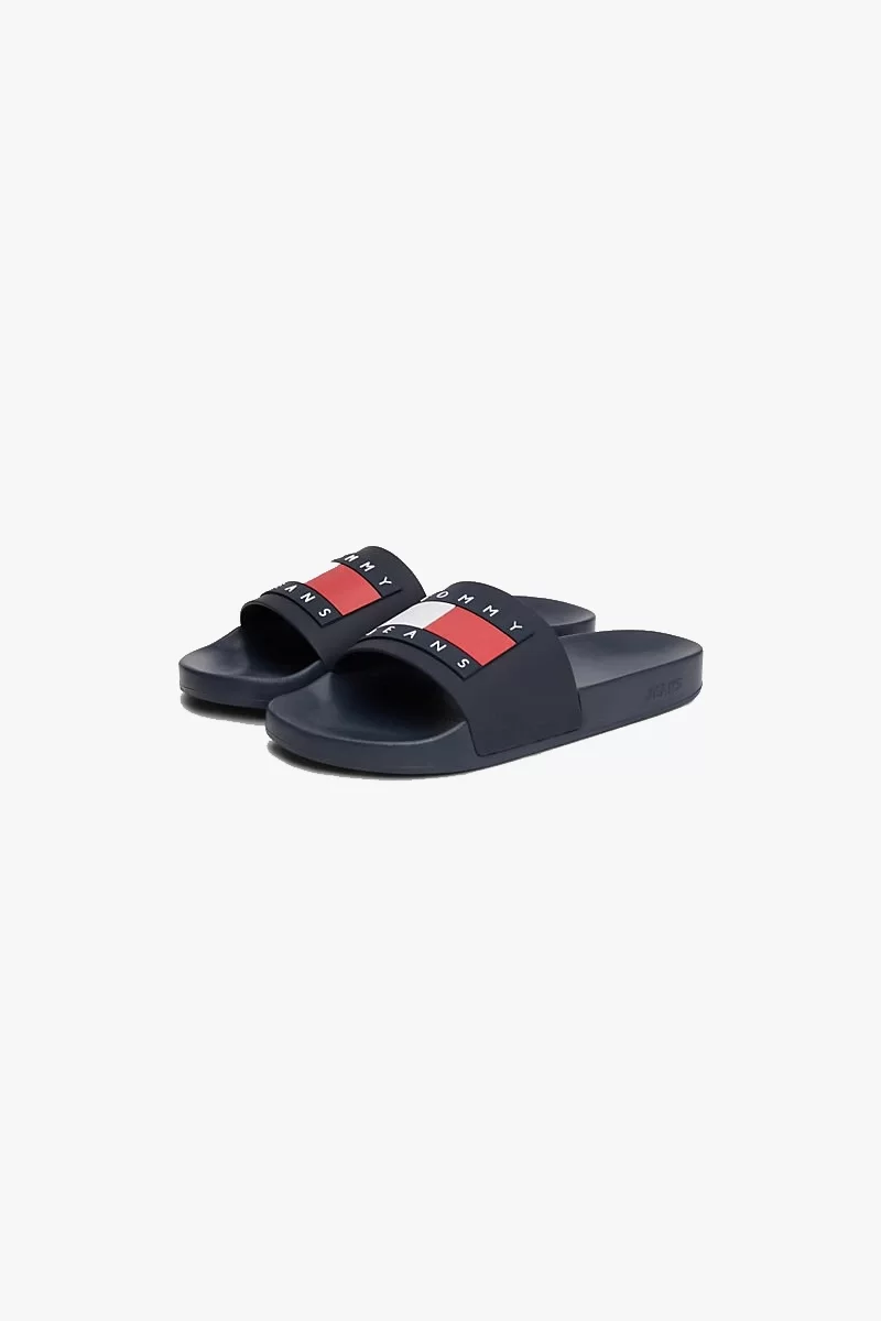 Tommy Hilfiger TOMMY JEANS POOL SLIDE ESS Erkek Lacivert Terlik EM0EM01191C1G