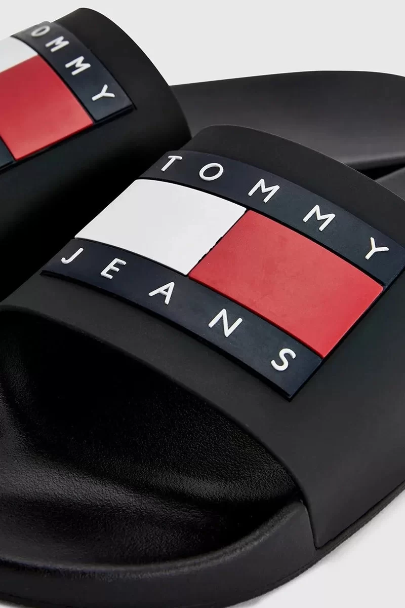 Tommy Hilfiger TOMMY JEANS POOL SLIDE ESS Erkek Siyah Terlik EM0EM01191BDS