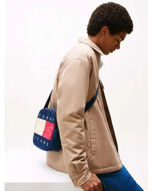 Tommy Hilfiger TJM Archive Denim Reporter Erkek Mavi Çanta AM0AM138141AF