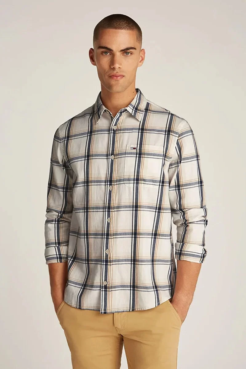Tommy Jeans TJM REG CHECK FLANNEL SHIRT EXT Erkek Kareli Gömlek DM0DM20670ACG