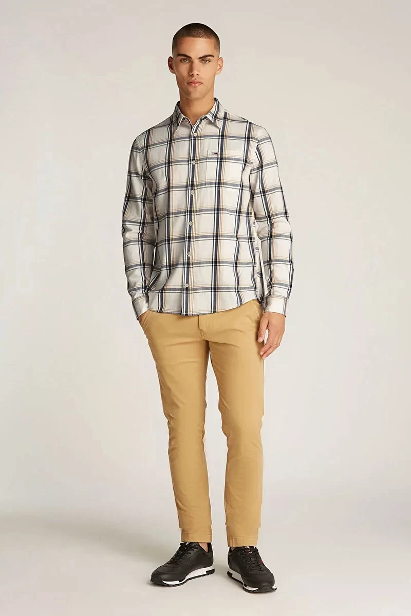 Tommy Jeans TJM REG CHECK FLANNEL SHIRT EXT Erkek Kareli Gömlek DM0DM20670ACG