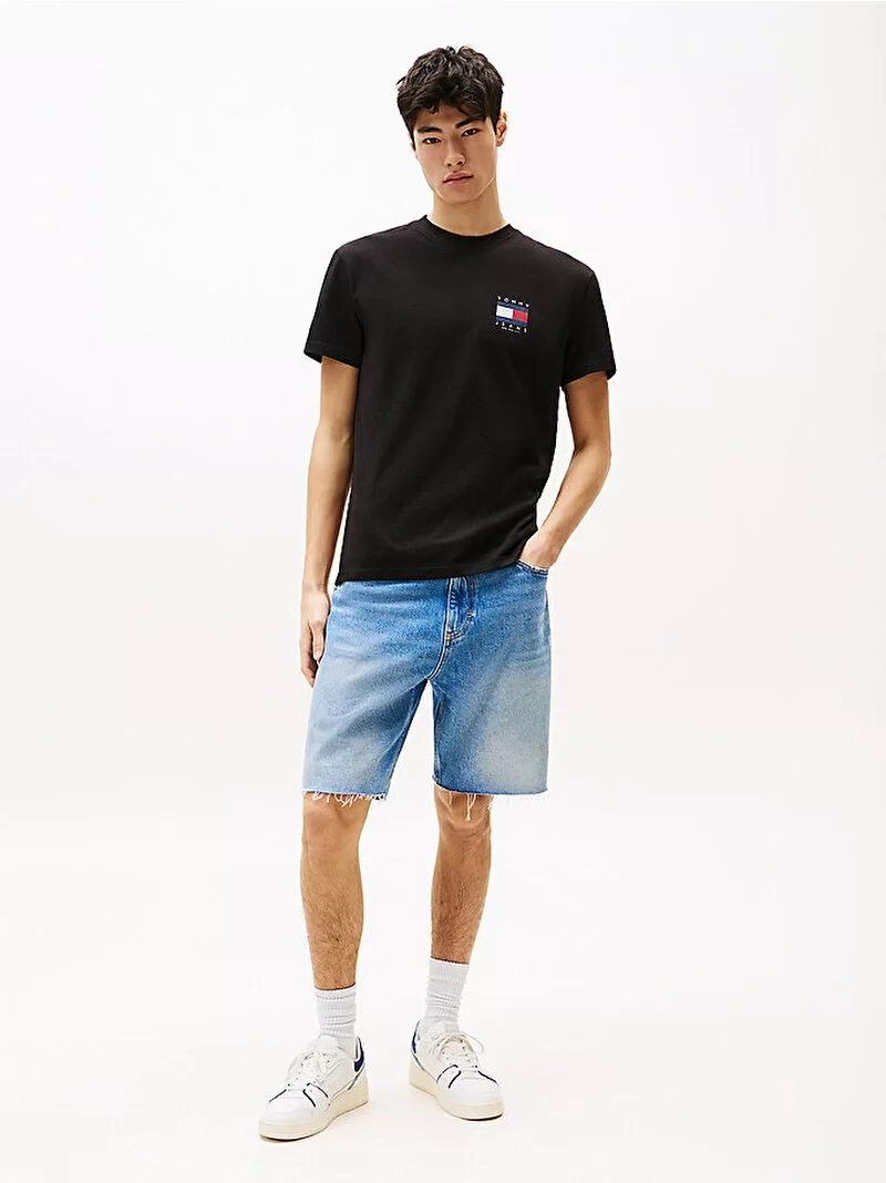 Tommy Jeans TJM REG FLAG GRAPH BCKPRNT T EXT Erkek Siyah T-shirt DM0DM21910BDS