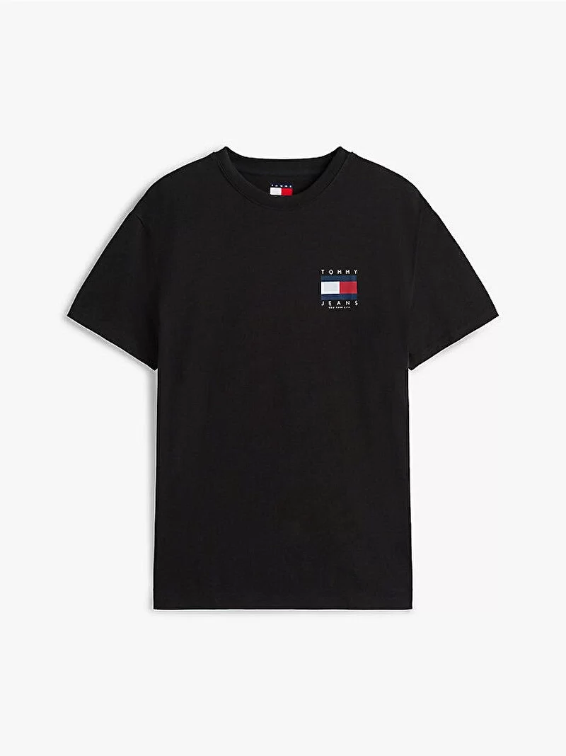 Tommy Jeans TJM REG FLAG GRAPH BCKPRNT T EXT Erkek Siyah T-shirt DM0DM21910BDS