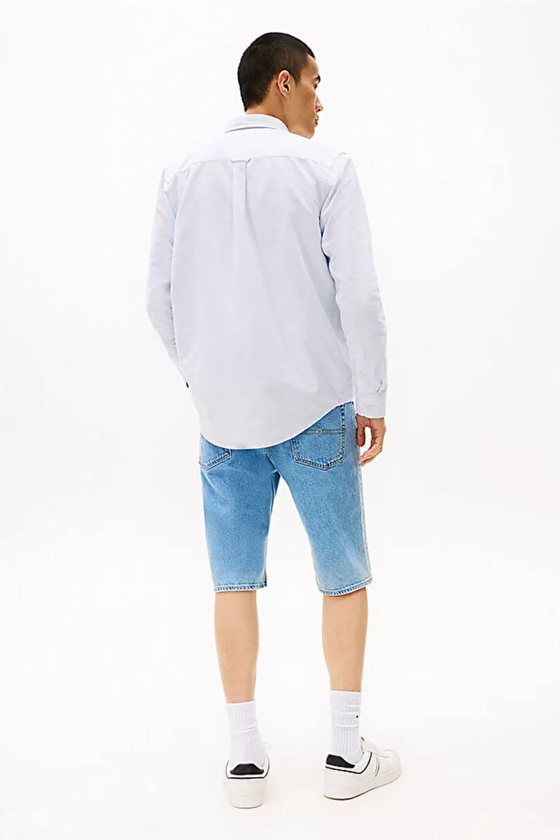 Tommy Jeans TJM REG OXFORD SHIRT EXT Erkek beyaz Gömlek DM0DM21298C3Q