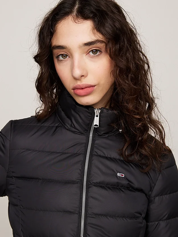 Tommy Hilfiger TJW Basic Kapüşonlu Kuş Tüyü Kadın Siyah Ceket DW0DW18312BDS
