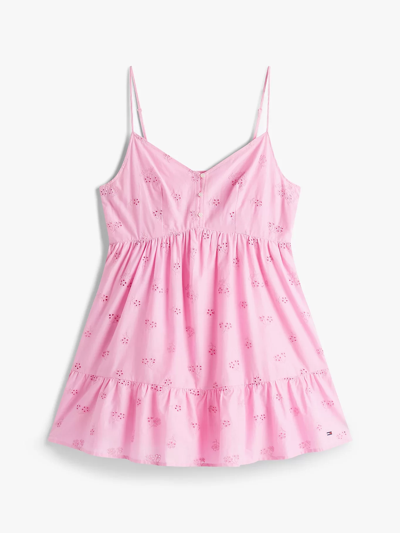 Tommy Jeans TJW BRODERIE ANGLAISE DRESS Kadın Pembe Elbise DW0DW21165U06