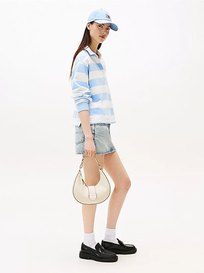 Tommy Jeans TJW CRUSH SHOULDER BAG Kadın Bej Omuz Çantası AW0AW17539ACG