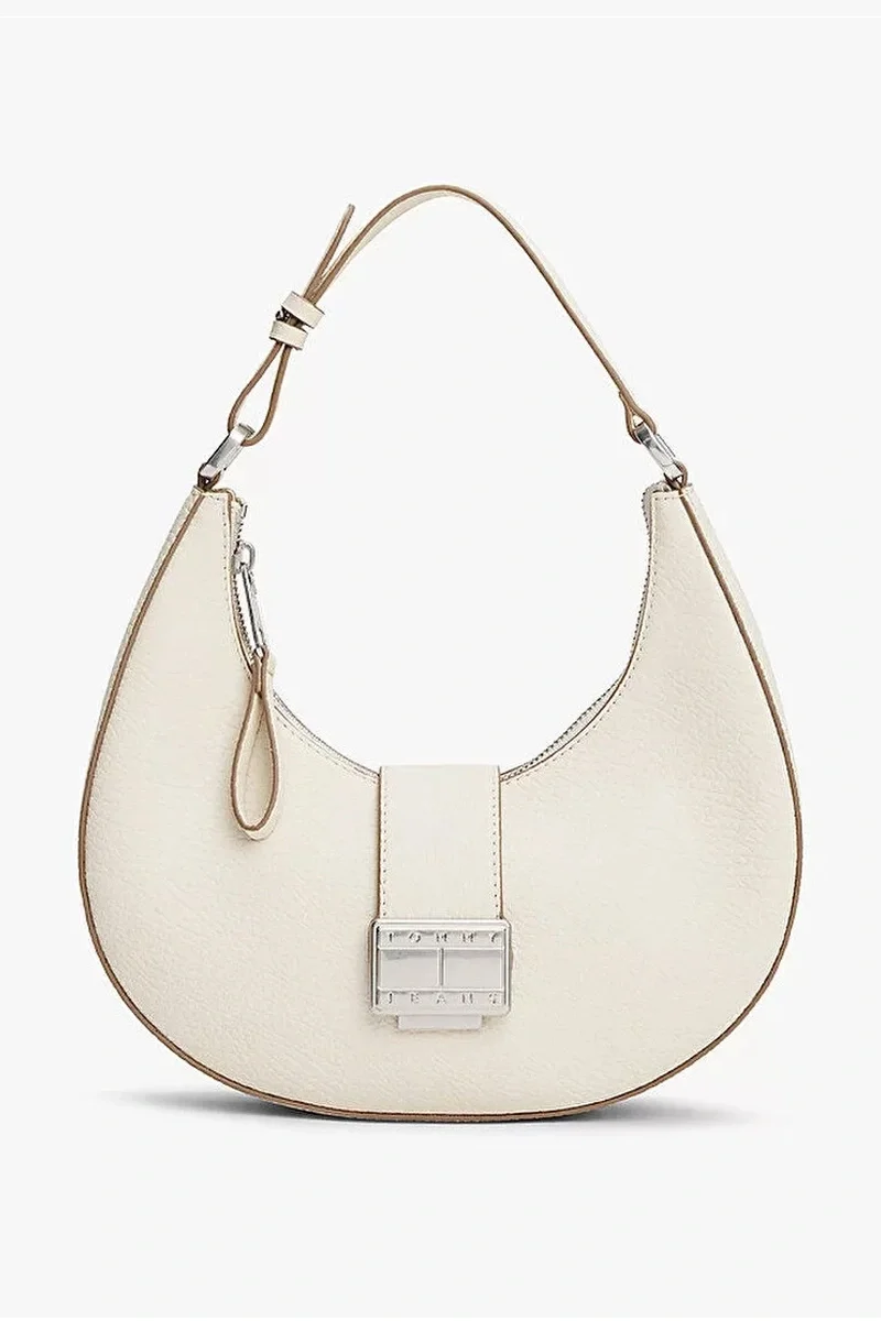 Tommy Jeans TJW CRUSH SHOULDER BAG Kadın Bej Omuz Çantası AW0AW17539ACG
