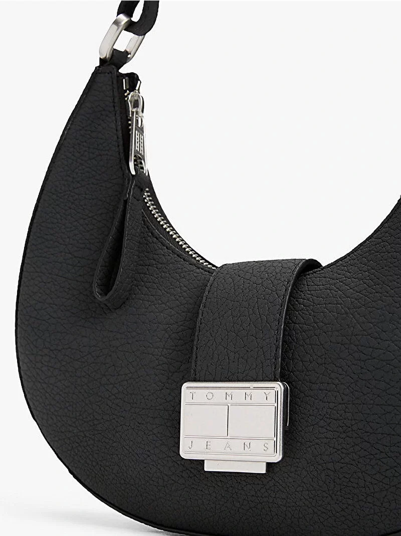 Tommy Jeans TJW CRUSH SHOULDER BAG Kadın Siyah Omuz Çantası AW0AW17539BDS