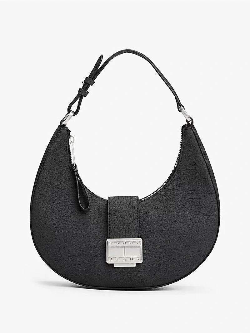 Tommy Jeans TJW CRUSH SHOULDER BAG Kadın Siyah Omuz Çantası AW0AW17539BDS