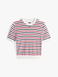 Tommy Jeans TJW ESSENTIAL SS SWEATER Kadın Beyaz Kazak DW0DW193360FG