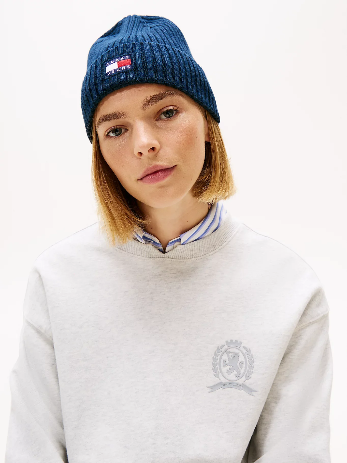 Tommy Hilfiger TJW Heritage Core Kadın Mavi Bere AW0AW17899C1G