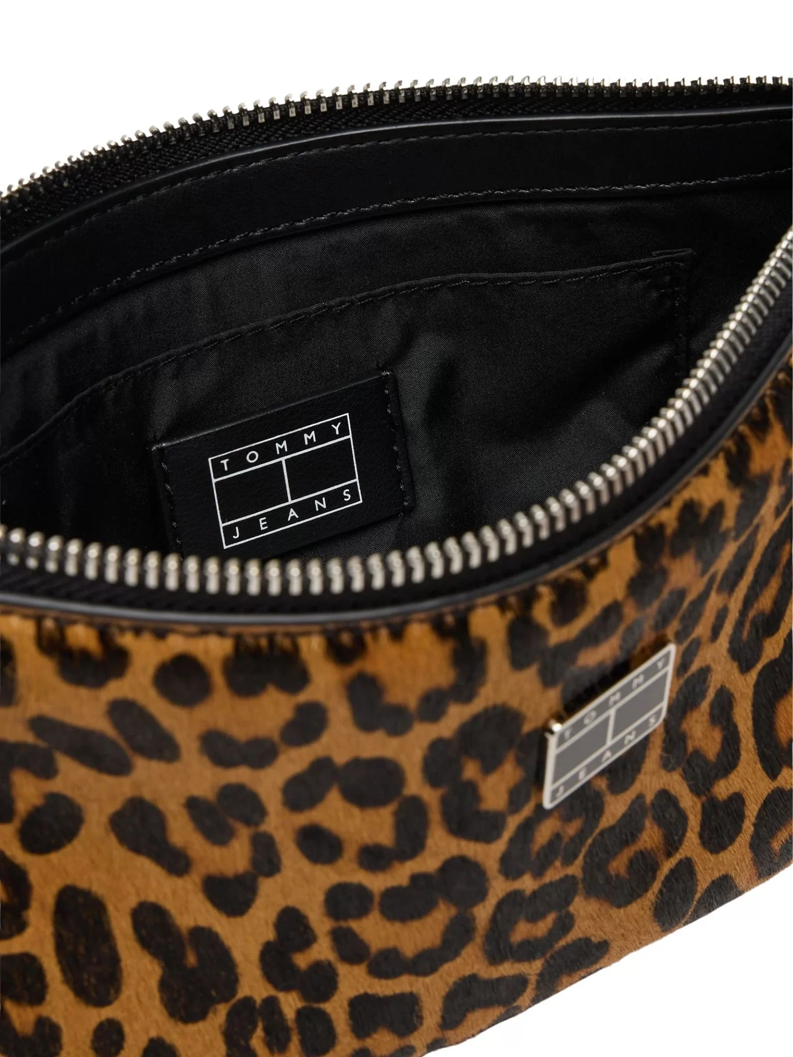 Tommy Jeans TJW Must Leopar Desenli Omuz Kadın Siyah Omuz Çantası AW0AW1800801R