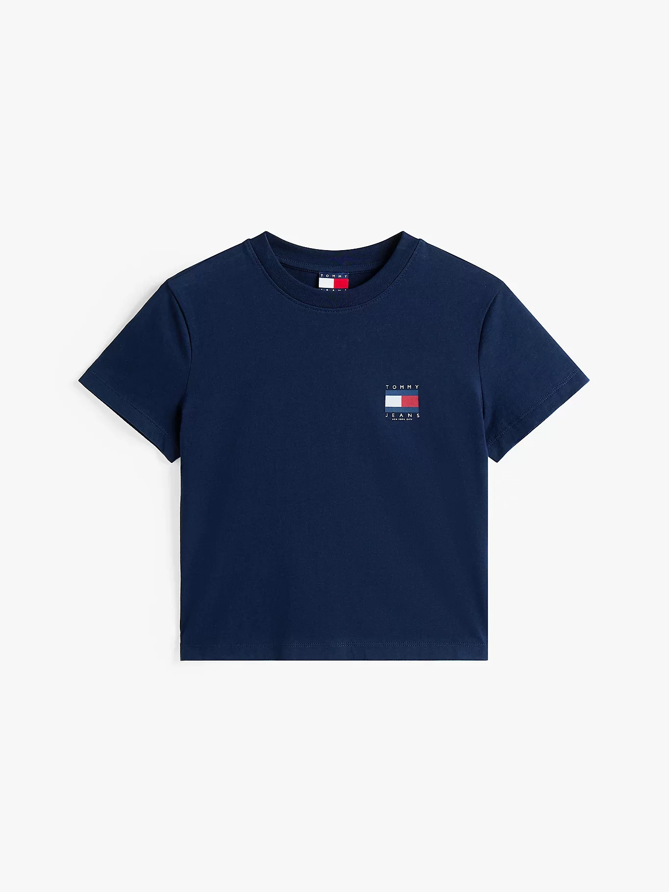 Tommy Jeans TJW REG SH TOMMY US FLAG SS TEE Kadın Mavi T-shirt DW0DW21423C1G
