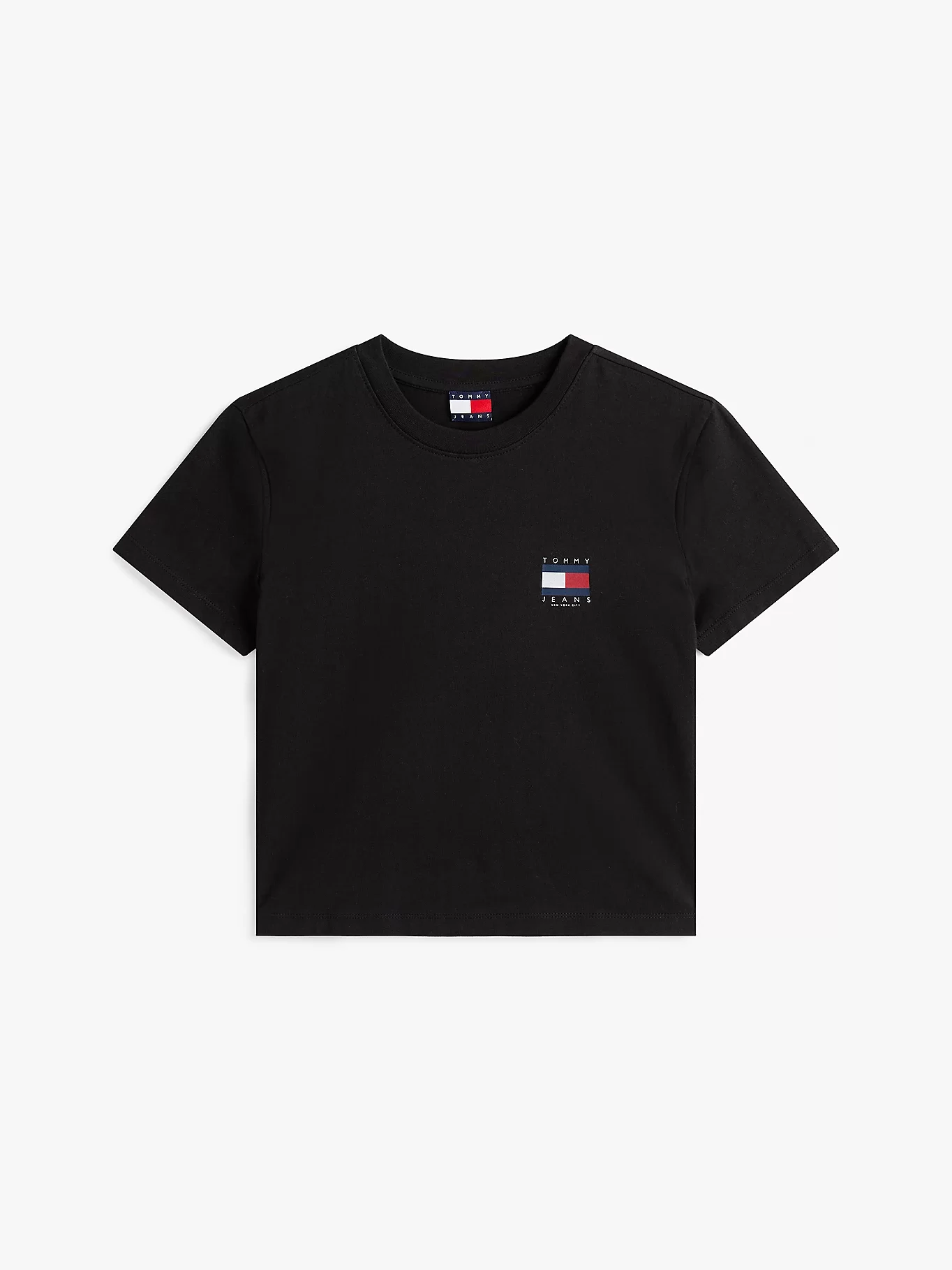 Tommy Jeans TJW REG SH TOMMY US FLAG SS TEE Kadın Siyah T-shirt DW0DW21423BDS