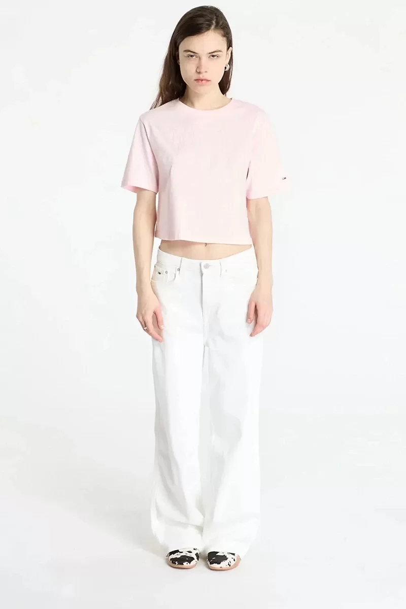 Tommy Jeans TJW RLX SH TONAL CREST TEE Kadın  T-shirt DW0DW20326TH3