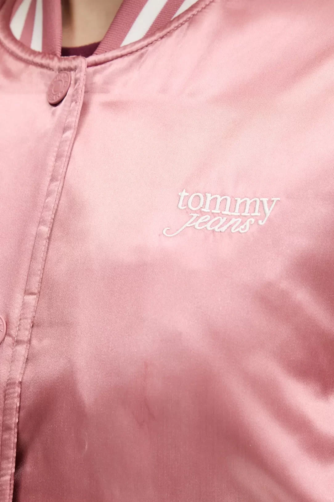 Tommy Jeans TJW SCRIPT VARSITY JACKET Kadın Pembe Ceket DW0DW20960TI0
