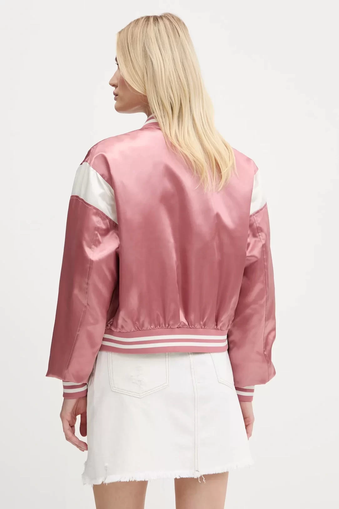 Tommy Jeans TJW SCRIPT VARSITY JACKET Kadın Pembe Ceket DW0DW20960TI0